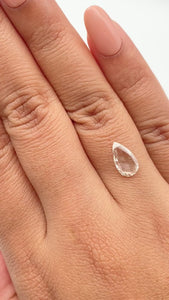 1.00ct | Champagne VS Pear Shape Rose Cut Diamond - Modern Rustic Diamond