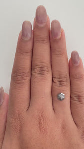 0.96ct | Salt & Pepper Hexagon Shape Rose Cut Diamond - Modern Rustic Diamond