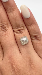 3.44ct | Rustic  Cushion Shape Rose Cut Diamond - Modern Rustic Diamond