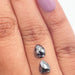 1.91cttw | Black Pear Shape Rose Cut Diamond Matched Pair - Modern Rustic Diamond