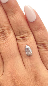 1.37ct | Rustic Pear Shape Rose Cut Diamond - Modern Rustic Diamond
