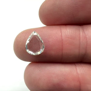 1.28ct | D/SI1 Pear Shape Rose Cut Diamond (GIA) - Modern Rustic Diamond