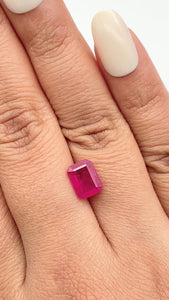 2.27ct | Red/ Emerald Shape Step Cut Diamond - Modern Rustic Diamond