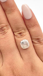 3.93ct | Rustic  Cushion Shape Rose Cut Diamond - Modern Rustic Diamond