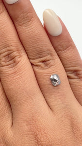 0.70ct | Salt & Pepper Emerald Shape Step Cut Diamond - Modern Rustic Diamond