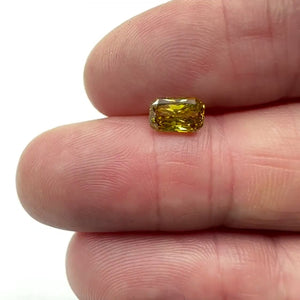 1.03ct | Fancy Deep Brownish Yellow SI1 Cushion Shape Brilliant Cut Diamond (GIA) - Modern Rustic Diamond