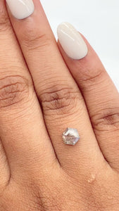 0.78ct | Salt & Pepper Hexagon Shape Step Cut Diamond - Modern Rustic Diamond