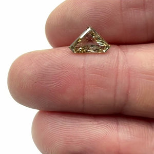 1.07ct | Champagne SI Shield Shape Rose Cut Diamond - Modern Rustic Diamond