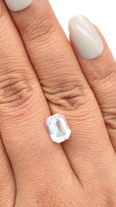1.91ct |  Emerald Shape Step Cut Moonstone - Modern Rustic Diamond