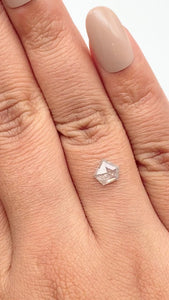 0.78ct | Salt & Pepper Shield Shape Step Cut Diamond - Modern Rustic Diamond