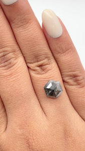 2.47ct | Rustic Hexagon Shape Step Cut Diamond - Modern Rustic Diamond