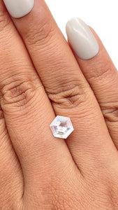1.39ct |  Hexagon Shape Step Cut Moonstone - Modern Rustic Diamond