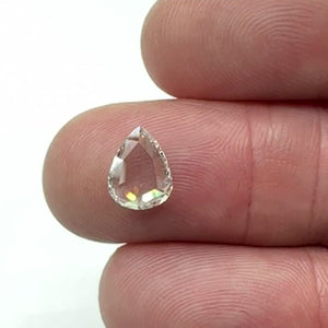 1.06ct | F/VS2 Pear Shape Rose Cut Diamond (GIA) - Modern Rustic Diamond
