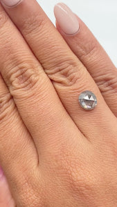 1.81ct | Salt & Pepper Oval Shape Rose Cut Diamond - Modern Rustic Diamond