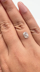0.92ct | Salt & Pepper Oval Shape Rose Cut Diamond - Modern Rustic Diamond