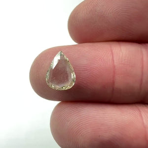 1.38ct | Champagne VS Pear Shape Rose Cut Diamond - Modern Rustic Diamond