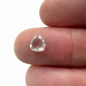 0.63ct | E/VVS2 Pear Shape Rose Cut Diamond (GIA) - Modern Rustic Diamond