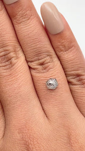 0.96ct | Salt & Pepper Hexagon Shape Rose Cut Diamond - Modern Rustic Diamond
