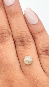 1.13ct | Salt & Pepper Round Shape Rose Cut Diamond - Modern Rustic Diamond