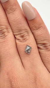 0.96ct | Salt & Pepper Rhomboid Shape Step Cut Diamond - Modern Rustic Diamond