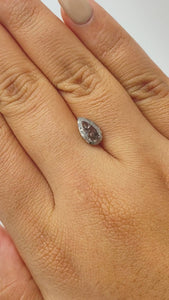 1.66ct | Salt & Pepper Pear Shape Brilliant Cut Diamond - Modern Rustic Diamond