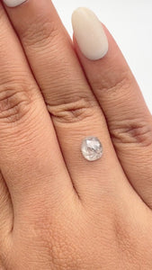 1.33ct | Salt & Pepper Oval Shape Rose Cut Diamond - Modern Rustic Diamond