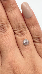 0.75ct | Salt & Pepper Shield Shape Rose Cut Diamond - Modern Rustic Diamond