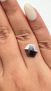 2.42ct | Rustic Hexagon Shape Rose Cut Diamond - Modern Rustic Diamond