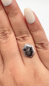 2.41ct | Rustic  Hexagon Shape Rose Cut Diamond - Modern Rustic Diamond