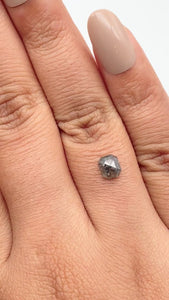 0.79ct | Salt & Pepper Emerald Shape Step Cut Diamond - Modern Rustic Diamond