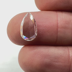 0.82ct | D/VS2 Pear Shape Rose Cut Diamond (GIA) - Modern Rustic Diamond