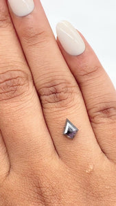0.76ct | Salt & Pepper Kite Shape Step Cut Diamond - Modern Rustic Diamond
