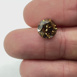 3.41ct | Cognac  Round Shape Brilliant Cut Diamond (GIA) - Modern Rustic Diamond