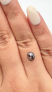 0.86ct | Rustic Oval Shape Rose Cut Diamond - Modern Rustic Diamond