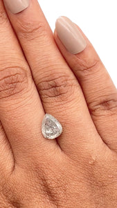 2.48ct | Salt & Pepper Pear Shape Brilliant Cut Diamond - Modern Rustic Diamond
