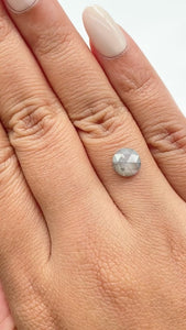 1.15ct | Salt & Pepper Round Shape Rose Cut Diamond - Modern Rustic Diamond
