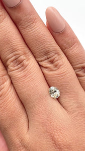 1.00ct | Light Color VVS Oval Shape Old Mine Cut Diamond - Modern Rustic Diamond