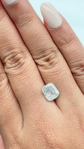 3.05ct | Salt & Pepper Cushion Shape Rose Cut Diamond - Modern Rustic Diamond