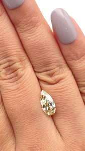 1.58ct | Champagne VS1 Pear Shape Old Mine Cut Diamond (GIA) - Modern Rustic Diamond
