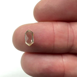 1.02ct | Champagne VVS Hexagon Shape Rose Cut Diamond - Modern Rustic Diamond