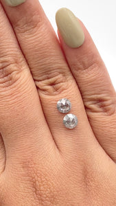1.42cttw | Rustic Round Shape Brilliant Cut Diamond Matched Pair - Modern Rustic Diamond