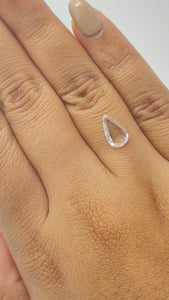 1.04ct | D/VVS2 Pear Shape Rose Cut Diamond (GIA) - Modern Rustic Diamond