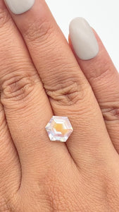 2.80ct |  Hexagon Shape Step Cut Moonstone - Modern Rustic Diamond