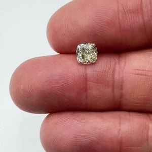 1.22ct | Fancy Green/SI2 Cushion Shape Brilliant Cut Diamond (GIA) - Modern Rustic Diamond