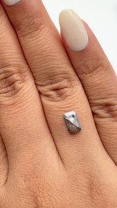 0.99ct | Rustic  Emerald Shape Rose Cut Diamond - Modern Rustic Diamond
