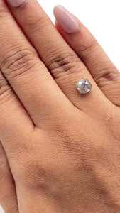1.61ct | Salt & Pepper Asscher Shape Step Cut Diamond - Modern Rustic Diamond