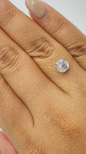 1.98ct | Salt & Pepper Cushion Shape Rose Cut Diamond - Modern Rustic Diamond
