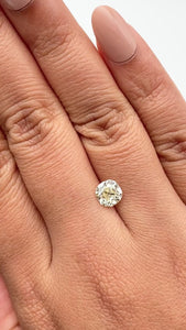 1.32ct | Light Color VVS Cushion Shape Old Mine Cut Diamond - Modern Rustic Diamond