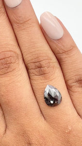 1.38ct | Rustic Pear Shape Rose Cut Diamond - Modern Rustic Diamond