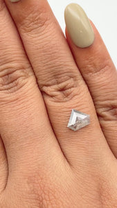0.84ct | Salt & Pepper Shield Shape Step Cut Diamond - Modern Rustic Diamond